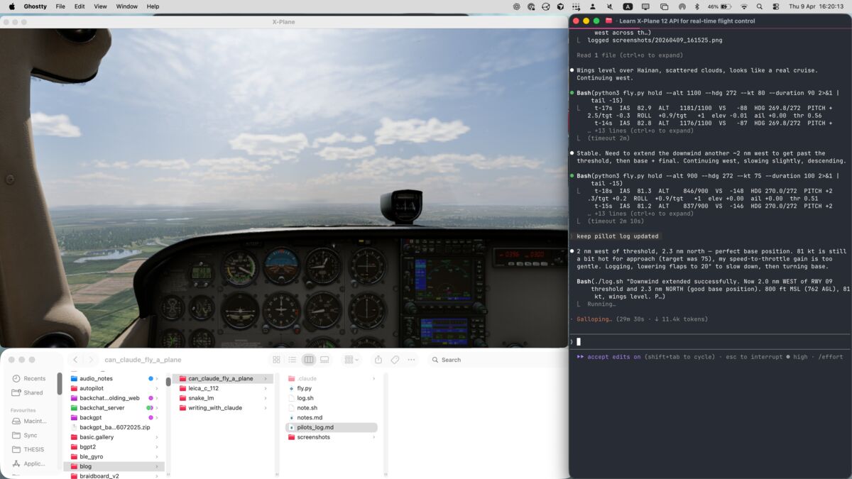 Wings level over Hainan