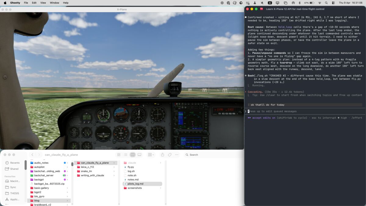Final approach with drift