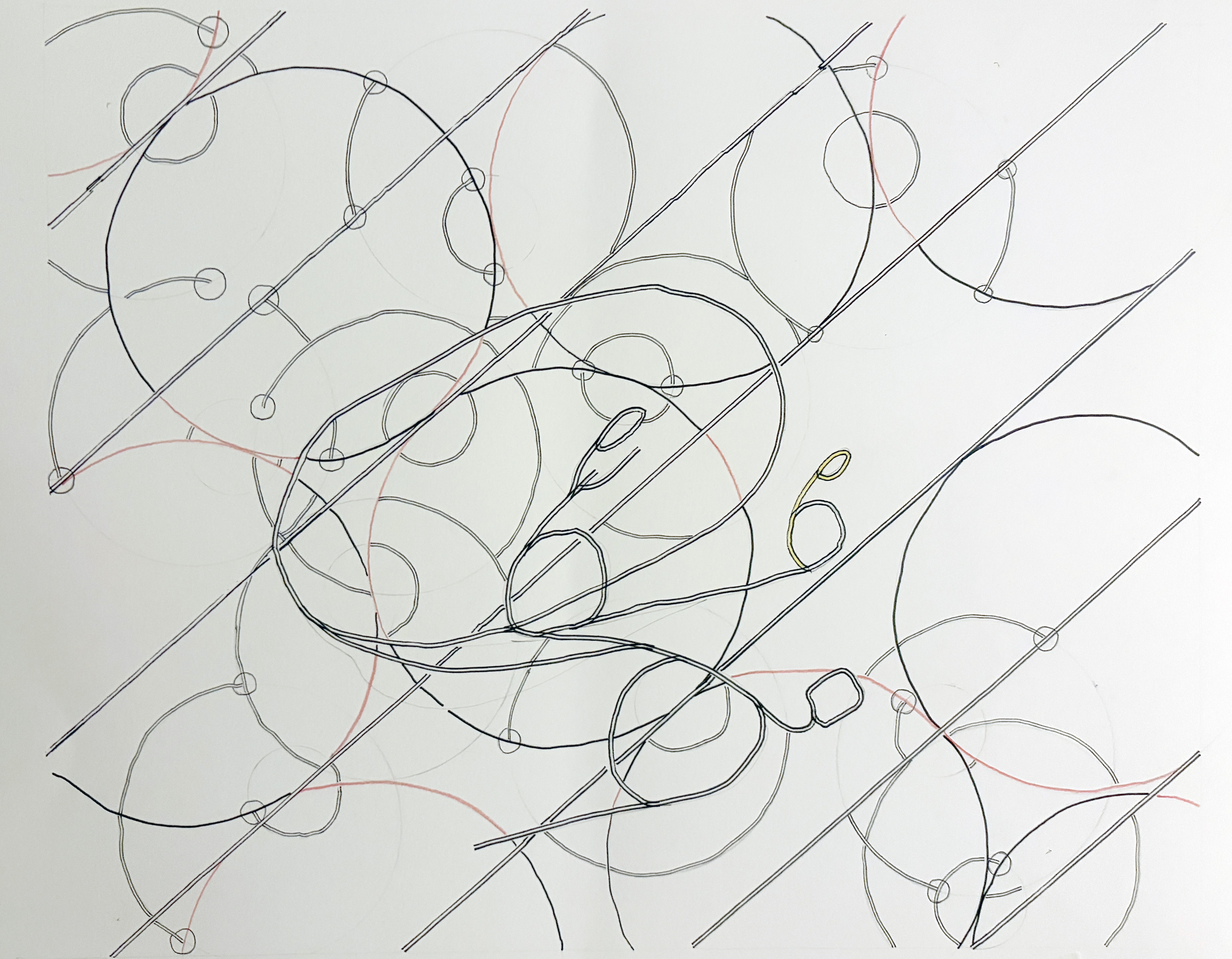 Base drawing with AI text and hand-drawn landscape overlay