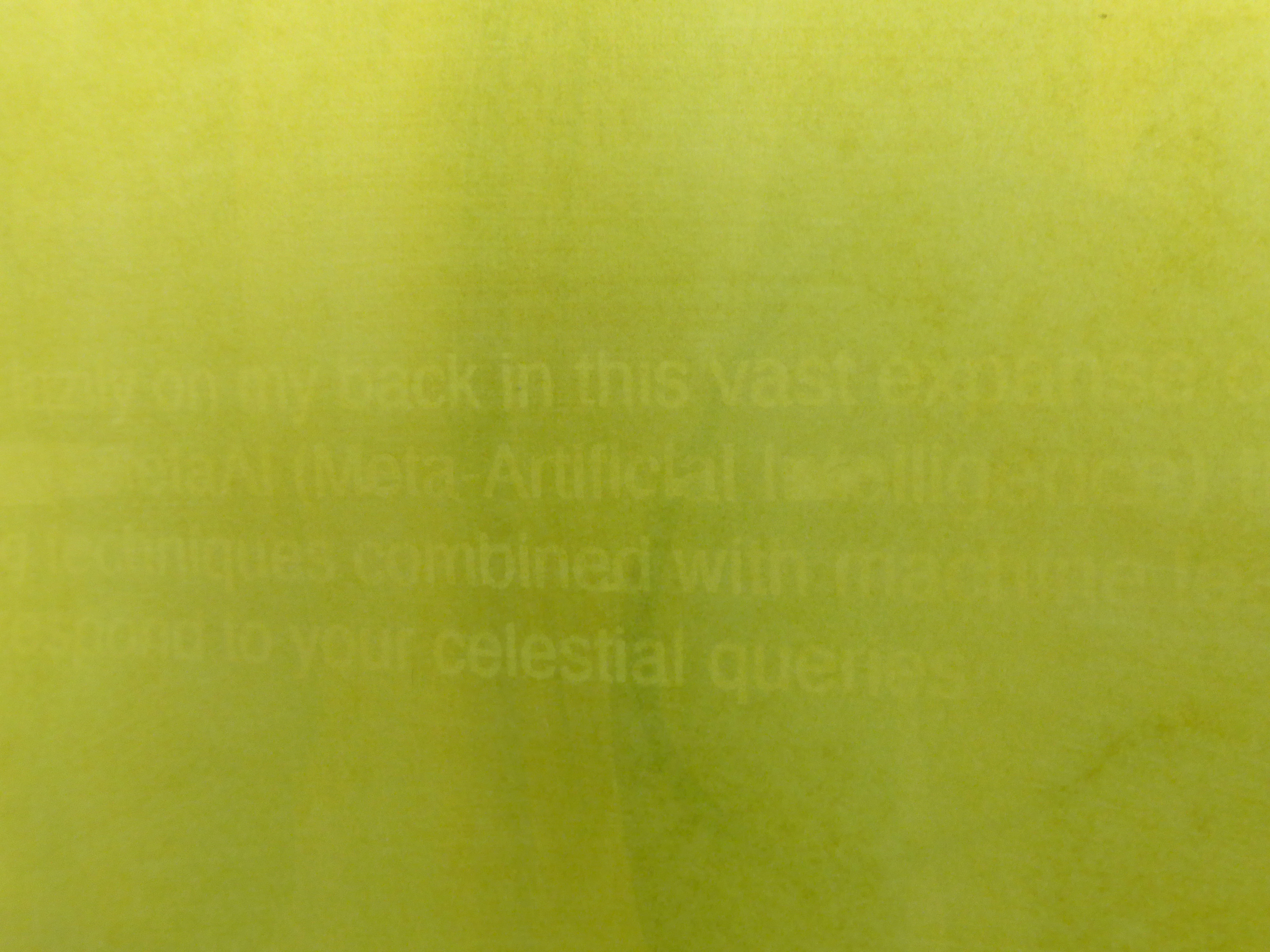 Detail exposure showing text on photosensitive surface