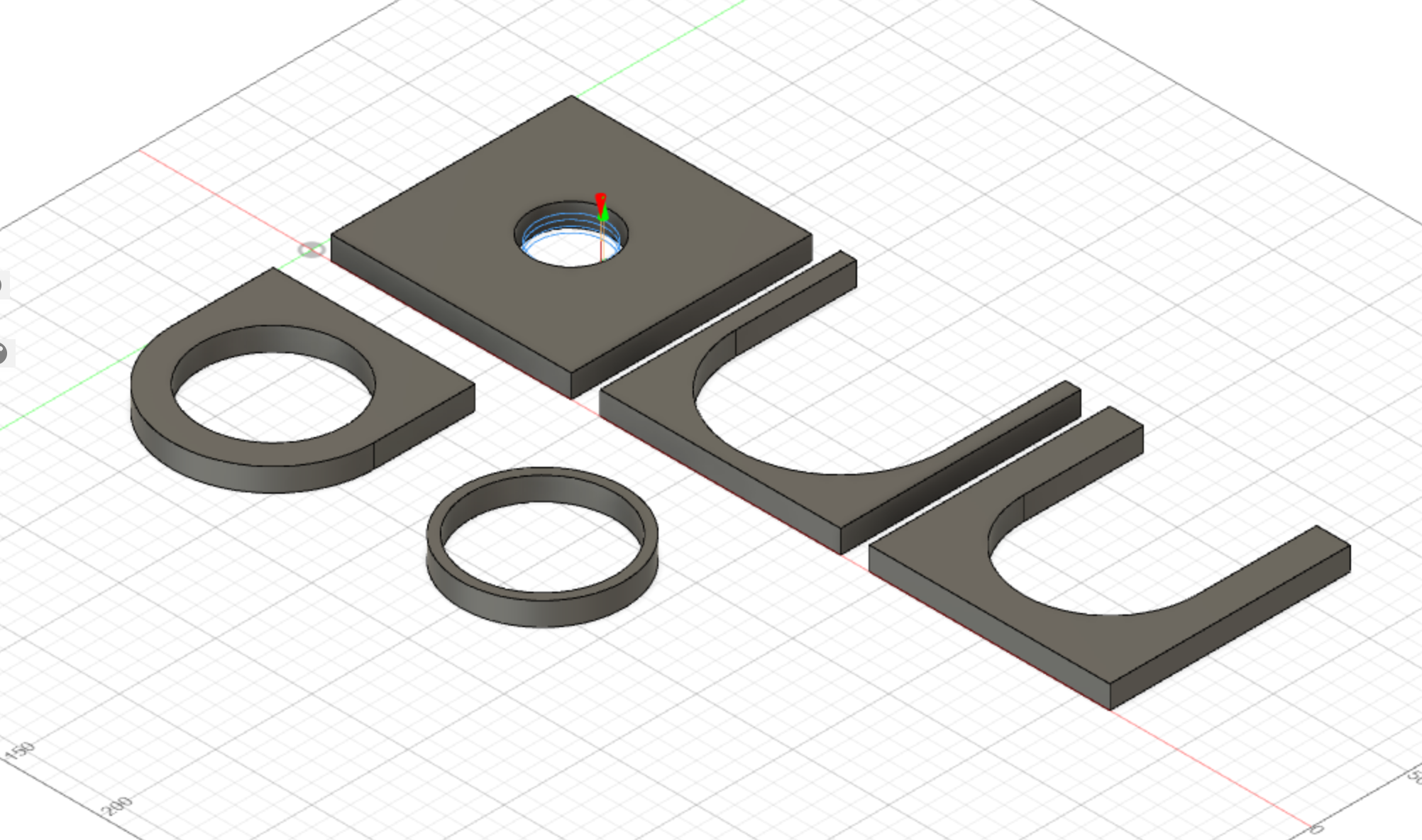 CAD model of a slot based vac attachment
