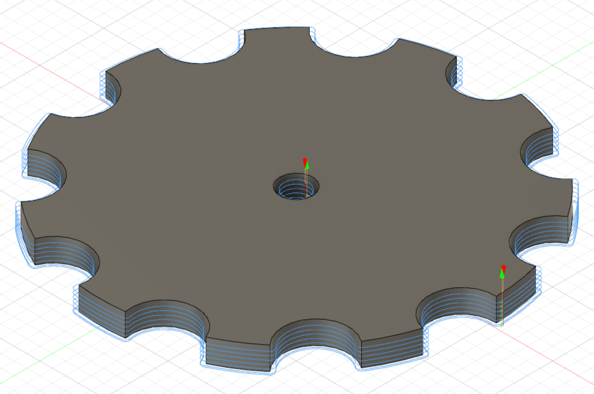 Fusion model of the gear shaped wheel