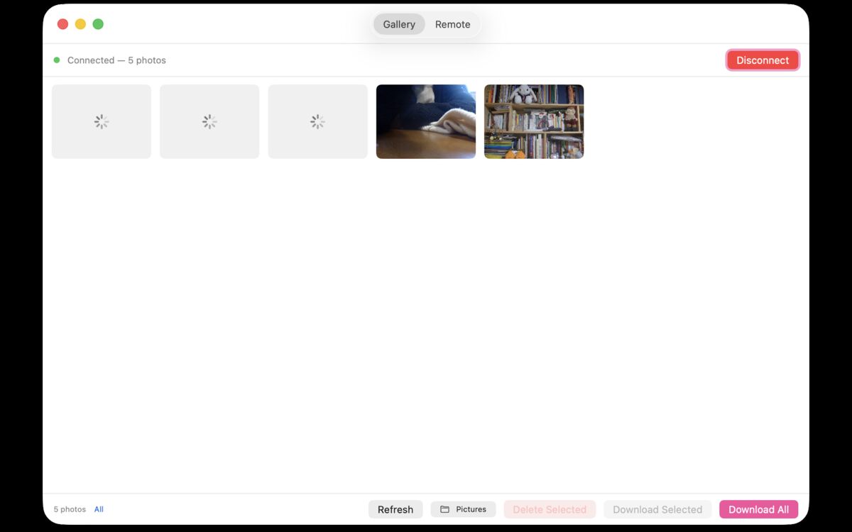 Mac gallery with 5 photos