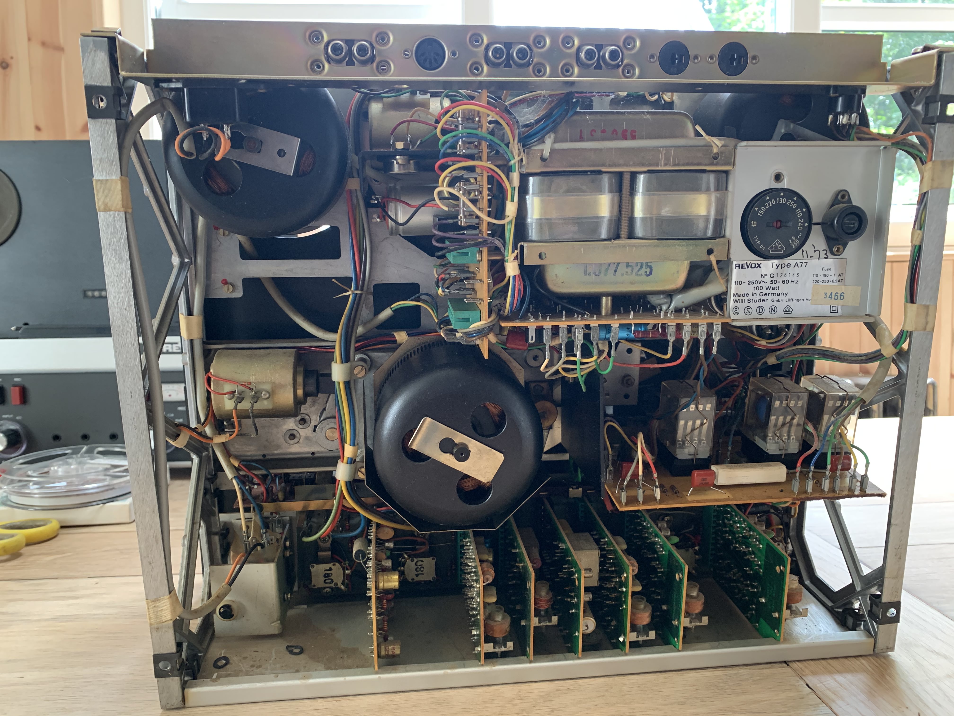The inside of the Revox A77