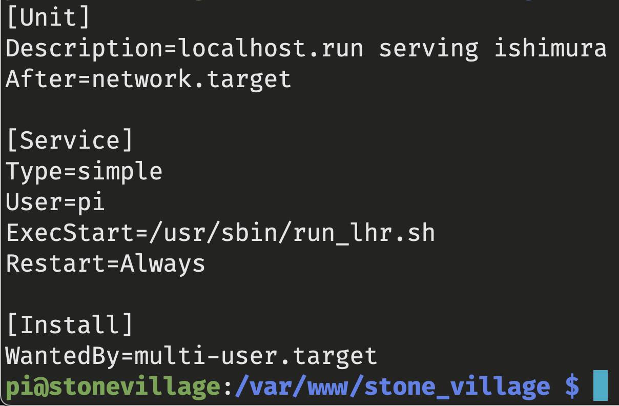 The systemd service keeping the tunnel alive